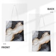 thumbnail image 4 of Canvas Bag Tote Bag Shopping Bag 16×15in Can Be Carried By Hand And Can Be Used For Daily Travel Such As Shopping And Going To Work Black White Gold Marble, 4 of 8