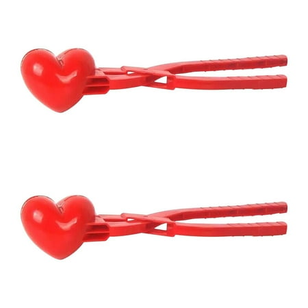 

Gzztg Heart Snowball Maker Winter Plastic Snowball Maker Clip Kids Outdoor Mold