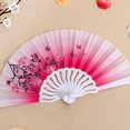 thumbnail image 6 of Vjnyvs 4pcs Floral Folding Hand Fan Vintage Retro Plastic Handheld Fans Folding Fan Wedding Dancing Church Party, 6 of 7