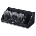 thumbnail image 1 of Organizador de baño con cinco compartimentos para cepillos de dientes y orificios de drenaje, duradero. Negro, 1 of 9