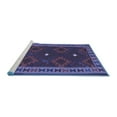 thumbnail image 2 of Ahgly Company Machine Washable Indoor Rectangle Oriental Blue Traditional Area Rugs, 3' x 5', 2 of 4