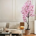 thumbnail image 5 of 7FT Pink Artificial Cherry Blossom Tree Faux Flowering Tree for Home Decor, 5 of 7