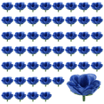 thumbnail image 1 of 50 artificial roses, 3 cm tall, wedding decoration, navy blue, 1 of 5