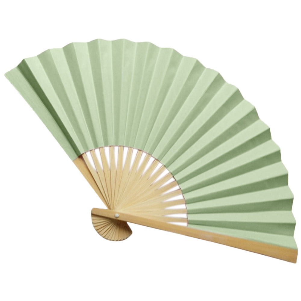 New Flower Pattern Chinese Wooden Bamboo Folding Hand Fan Wedding Party  AI 