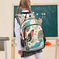 thumbnail image 7 of FORMRS Unisex School Backpack 17" Student Travel Bag with Laptop Compartment, Blue Retro Print, 7 of 7