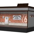 thumbnail image 4 of Acrylic Garage Show Case 1:64 Bright Scene 1:64 Scale Tabletop Decors Red Brick Single Layer, 4 of 9