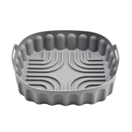

Baking Tray Square Foldable Air Fryer Silicone Pot Bowl Pad Reusable Basket for Air Fryer Accessories Microwave Oven