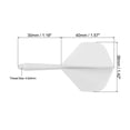 thumbnail image 2 of Uxcell Integrated Dart Shaft & Flights, 12 Pack Plastic Dart Flight Set, White, 2 of 5
