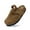 brown, variant on Kids Suede Clogs Toddler Clogs Boys Girls Cork Footbed Sandals Indoor Outdoor Cute Potato Shoes Leather Slip On Mules with Adjustable Buckle