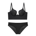 thumbnail image 4 of 75C Sujetador con espalda baja para mujer, sujetador sin espalda con escote profundo en forma de U y tirantes transparentes convertibles, 4 of 5