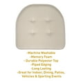 thumbnail image 3 of Pinstripe U Shaped Memory Foam Chair Pad Taupe 12 Pack, 3 of 3