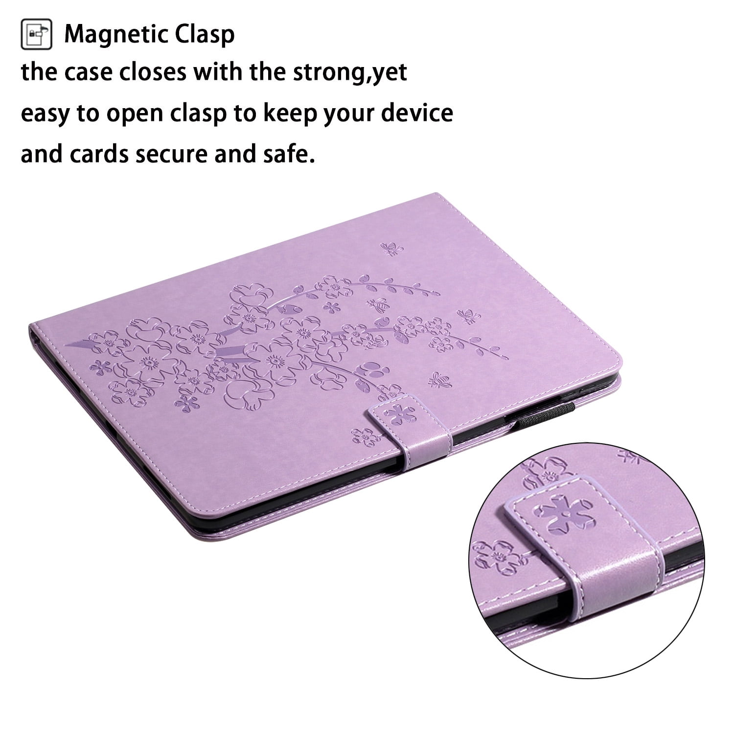 TECH CIRCLE Case for Apple iPad 10th Generation 10.9 Inch 2022,PU Leather Folio Flip Stand Smart Protective Cover with Auto Wake/Sleep Pencil Holder Soft Back Cover for iPad 10th Gen 10.9",Purple