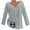 Gray, variant on Summer Savings Clearance 2024! TAGOLD Summer Tops,Women Plus Size Long Sleeved V-Neck Print Blouse Pullover Tops Shirt