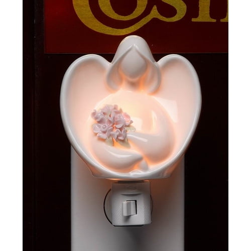 Cosmos Gifts Angel with Flowers PlugIn Night Light