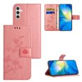 thumbnail image 1 of Nalacover Wallet Case for Samsung Galaxy A14 5G, Stylish Flowers Embossed Pattern Premium PU Leather Flip Folio Cover with Card Slots Holder Magnetic Clasp Kickstand Soft TPU Anti-Drop Case,Pink, 1 of 7