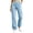 Blue plus size cargo pants a1, variant on BRELIL Women Plus Size Cargo Pants Drawstring Loose Long Pants Solid Casual Streetwear Activewear Lounge Travel Outfits, White XL