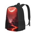 thumbnail image 2 of Daiia Red Moon Lava Backpack for Men and Women -Durable Backpack Large Capacity, Water-Resistant Bag with Adjustable Straps and Laptop Compartment, 2 of 9