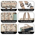 thumbnail image 3 of Teacher Tote Bag,Paw Prints and Bones Teacher Utility Tote Bag,Large Work Tote Bags for Women with Multiple Pockets,Top Zipper Closure,13.8x10.6x6.7 Inch, 3 of 5