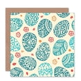thumbnail image 1 of Easter Egg Stamp Pattern Greetings Card Plus Envelope Blank inside, 1 of 3