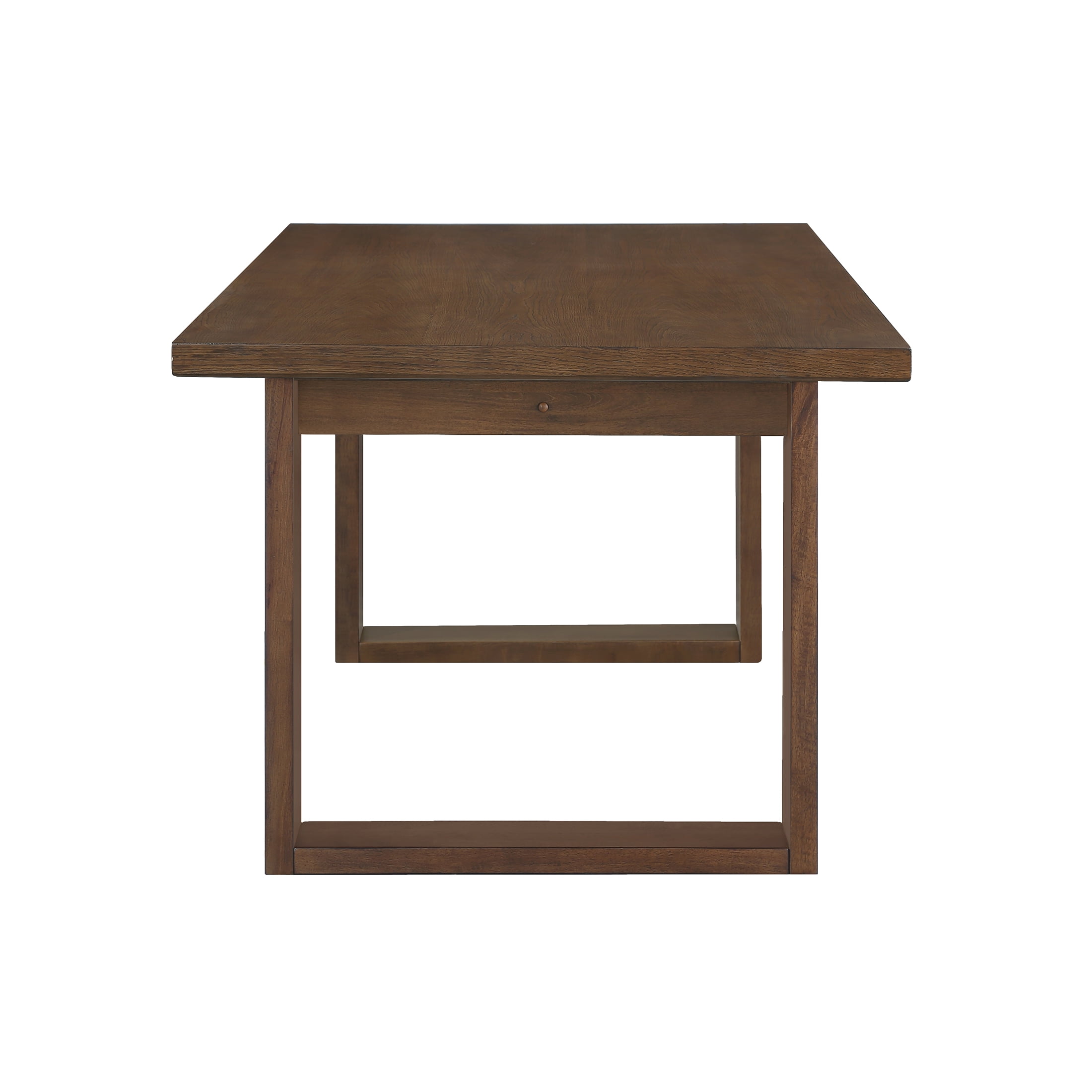Better Homes & Gardens Ezra Collection Rectangular Double Pedestal Dining Table, 70 in, Walnut