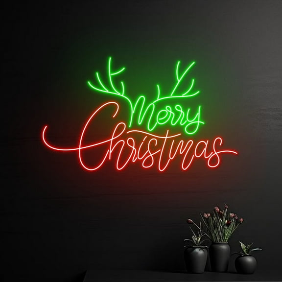 Handmadetneonsign Custom Merry Christmas Neon Sign, Merry Christmas Led Sign, Happy New Year Neon