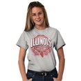thumbnail image 3 of Illinois IL Student Campus Pride Men's Graphic T Shirt Tees Brisco Brands S, 3 of 4