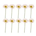 thumbnail image 2 of Inteprter 10 piezas de flores artificiales Gerbera plantas falsas en busca de jardín Decoración champán, 2 of 6