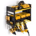 thumbnail image 1 of Power Tool Organizer Wall Mount with Charging Station, Tool Storage Rack for Garage, Heavy Duty Metal Shelf with Battery Holder, 15-Min Assembly- YELLOW, Yellow/black, 1 of 8