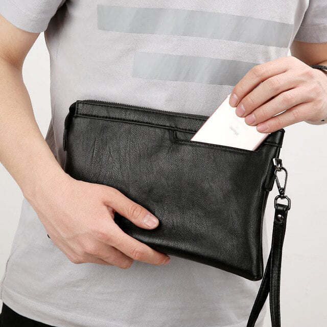 QUARRYUS Men's Large Capacity Clutch Bag Wallet