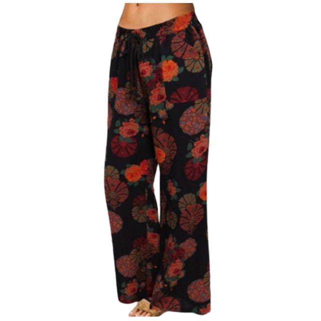 CEHVOM Pantalons Amples à Cordon Élastique pour Femmes