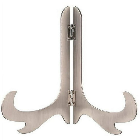 8-inch Silver Modern Metallic Hinged Easel by Snap