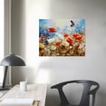 thumbnail image 3 of JEUXUS Blooming Poppies Large Colorful Flowers Pictures Paintings on Canvas Wall Art Modern Stretched and Framed Floral Giclee Canvas Prints Artwork for Living Room Decor  20x16 inch, 3 of 4