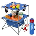 thumbnail image 6 of Portable Folding Camping Table Lightweight Outdoor Picnic Table with 4 Cup Holders & Storage Case Collapsible Tailgating Table for Camping Backyard Grill Outdoor Concerts, 6 of 9