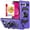 Purple, variant on TJS for T-Mobile REVVL 8 Phone Case, with Tempered Glass Screen Protector, [Military Grade] Robotic Magnetic Support Car Mount Metal Ring Holder Kickstand Cover (Red)