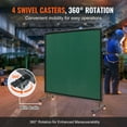 thumbnail image 3 of KFFKFF Welding Screen with Frame, 6' x 6' Welding Curtain Screen, Flame-Resistant Vinyl Welding Protection Screen on 4 Swivel Wheels (2 Lockable), Moveable & Professional, 3 of 9