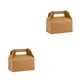 thumbnail image 3 of Billuyoard Caja de almacenamiento portátil para pasteles con asas, cajas de gran capacidad para alimentos, regalos diversos, caja de embalaje, Marrón 2piezas, 3 of 6