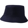 thumbnail image 3 of CoCopeaunts Summer Bucket Hats Cotton Sunscreen Double-Faced Wear Basin Hat Men Casual Solid Outdoor Fisherman Hat Black Lining, 3 of 8