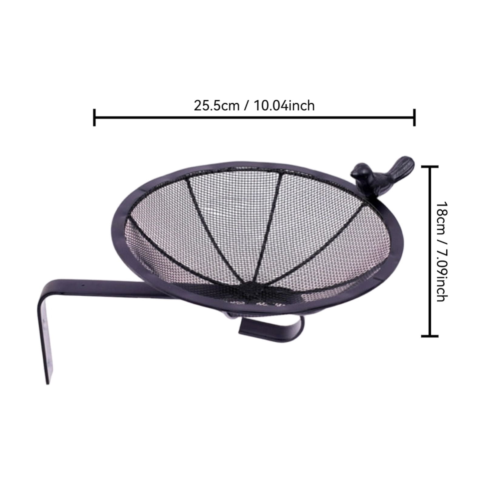 StlyGar Pole Mount Bird Feeder 8" Mesh Birdseed Tray for /Balcony/Porch Wildbird Feeding Large Clamp(3" ) Platform Bird Feeder
