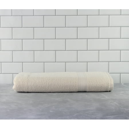 Mainstays Basic Bath Collection - Single Bath Sheet, Solid Vanilla