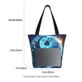 thumbnail image 3 of Pofeuu Blue Yin And Yang Print Women Fashion Shoulder Handbags Top Handle Satchel Bags Tote Shoulder Shopping Bag Stylish Canvas Tote Bag, 3 of 6