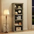 thumbnail image 2 of AOILE 5-Shelf Bookcase, 67.4" Tall Wooden Bookshelf with Storage, Farmhouse Display Shelves for Home & Office, 2 of 7