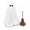 B, variant on 2 Pack Light Up Standing Tulle Ghost Halloween Decorations with Witch Hat, Warm LED Fairy Light Ghost Yard Stakes, Spooky Cute Ghost Outdoor Lawn Porch Mantel Home Halloween Party Decor