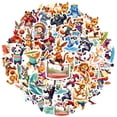 thumbnail image 2 of 35pcs-50pcs Athletic Animal Stickers Cartoon Funny Stickers Teacher Reward Stickers for Laptops Phones Suitcases, 2 of 8