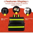 thumbnail image 6 of Food Delivery Bag,Large Insulated Backpack for Doordash/Uber Eeats, Expandable Cooler Bags for Bike/Motorcycle with Reflective Strip and Cup Holders,Reusable Pizza Food Delivery Bag with Hand Straps, 6 of 8