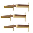 thumbnail image 1 of Soportes de estantería EZYDECOR, resistentes, 30 kg, 6 unidades de 30 cm, dorados, 1 of 9