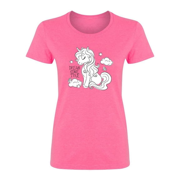 Unicorn Coloring Design Shaped T-Shirt Women -Image by Shutterstock, Female Large