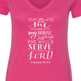 thumbnail image 4 of Inktastic We Will Serve the Lord Bible Verse Women's V-Neck T-Shirt, 4 of 5