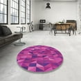 thumbnail image 4 of Ahgly Company Machine Washable Indoor Rectangle Transitional Deep Pink Area Rugs, 5' x 7', 4 of 7