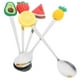thumbnail image 4 of Juego de 5 cucharas de acero inoxidable para fruta, postre y pastel con adorno de fruta., 4 of 7