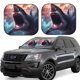 thumbnail image 1 of Balery Dramatic Shark Attack Parasol para parabrisas de coche de 2 piezas | Parasol plegable para parabrisas delantero de coche para la mayoría de sedanes-Medium, 1 of 6
